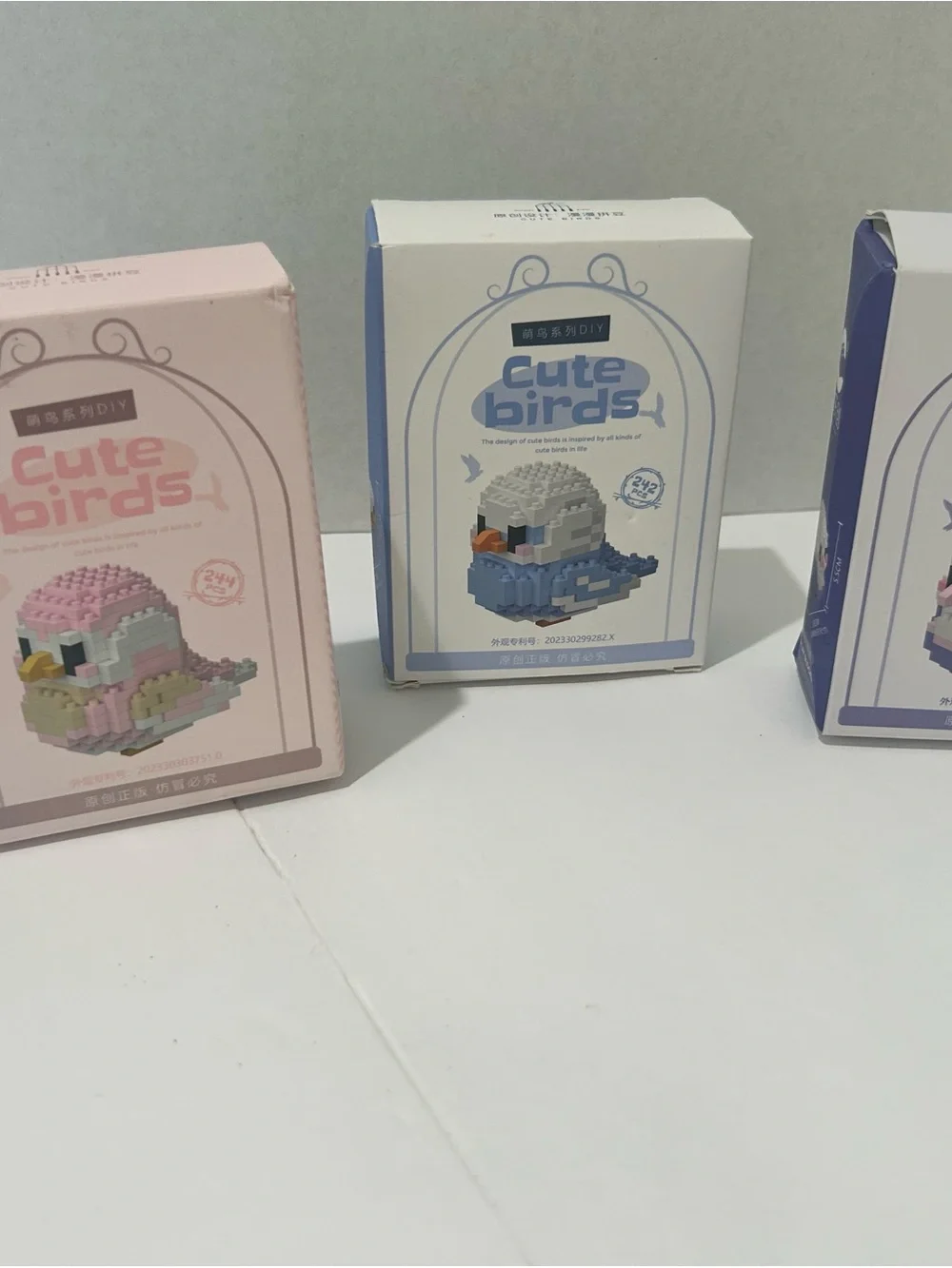 Cute Birds DIY Nano Block Bird Building Kit - Blue